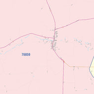 Menard County, TX Colorcast Style Wall Map