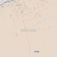 Midland County, TX Colorcast Style Wall Map