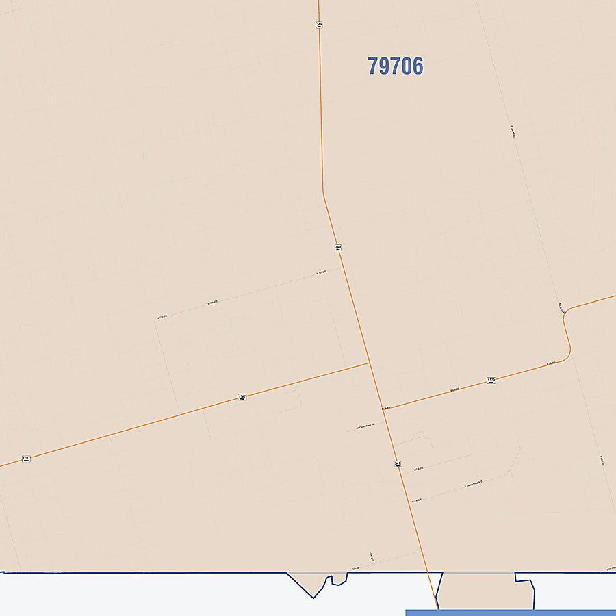 Midland County, TX Colorcast Style Wall Map