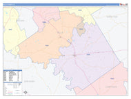 Mills County, TX Colorcast Style Wall Map