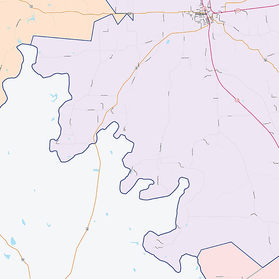 Mills County, TX Colorcast Style Wall Map