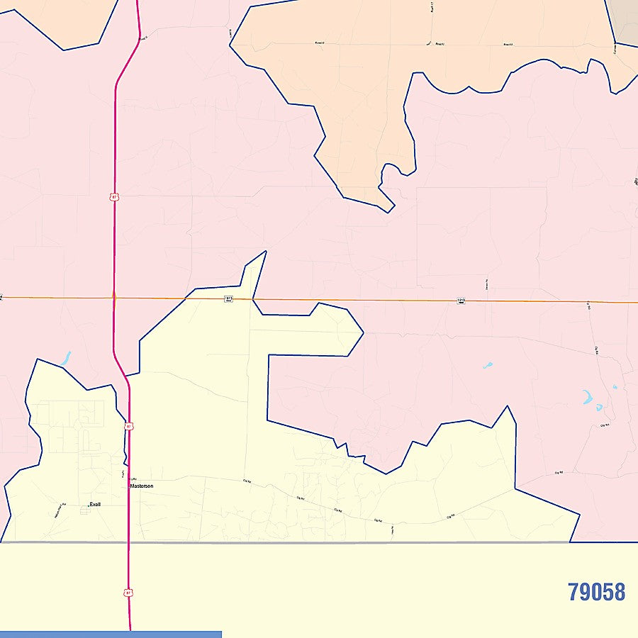 Moore County, TX Colorcast Style Wall Map