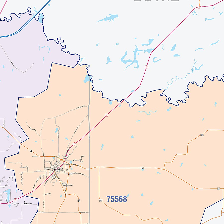 Morris County, TX Colorcast Style Wall Map