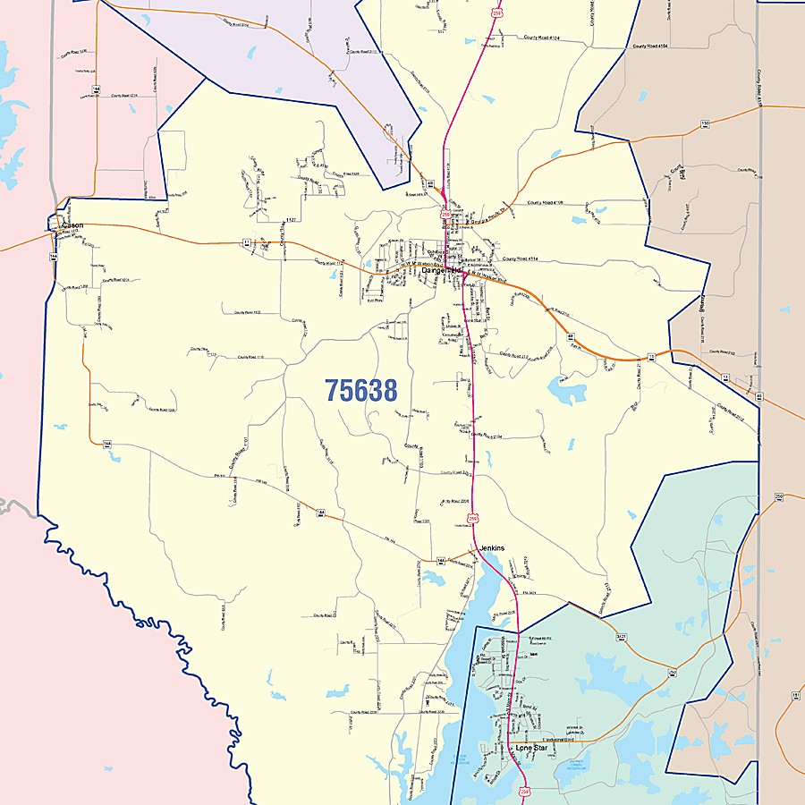 Morris County, TX Colorcast Style Wall Map