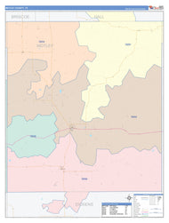 Motley County, TX Colorcast Style Wall Map