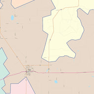 Motley County, TX Colorcast Style Wall Map