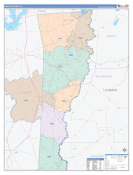 Newton County, TX Colorcast Style Wall Map