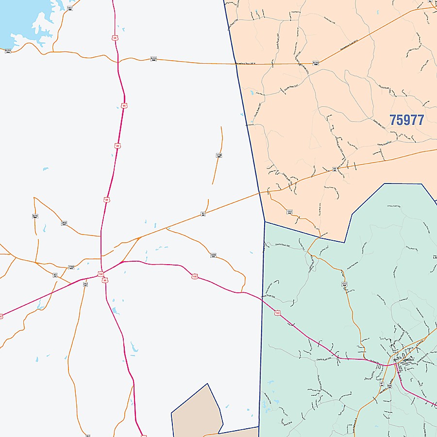 Newton County, TX Colorcast Style Wall Map
