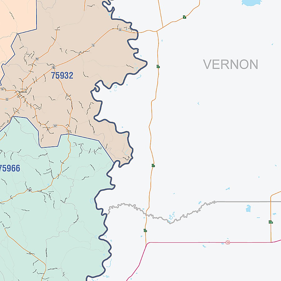 Newton County, TX Colorcast Style Wall Map