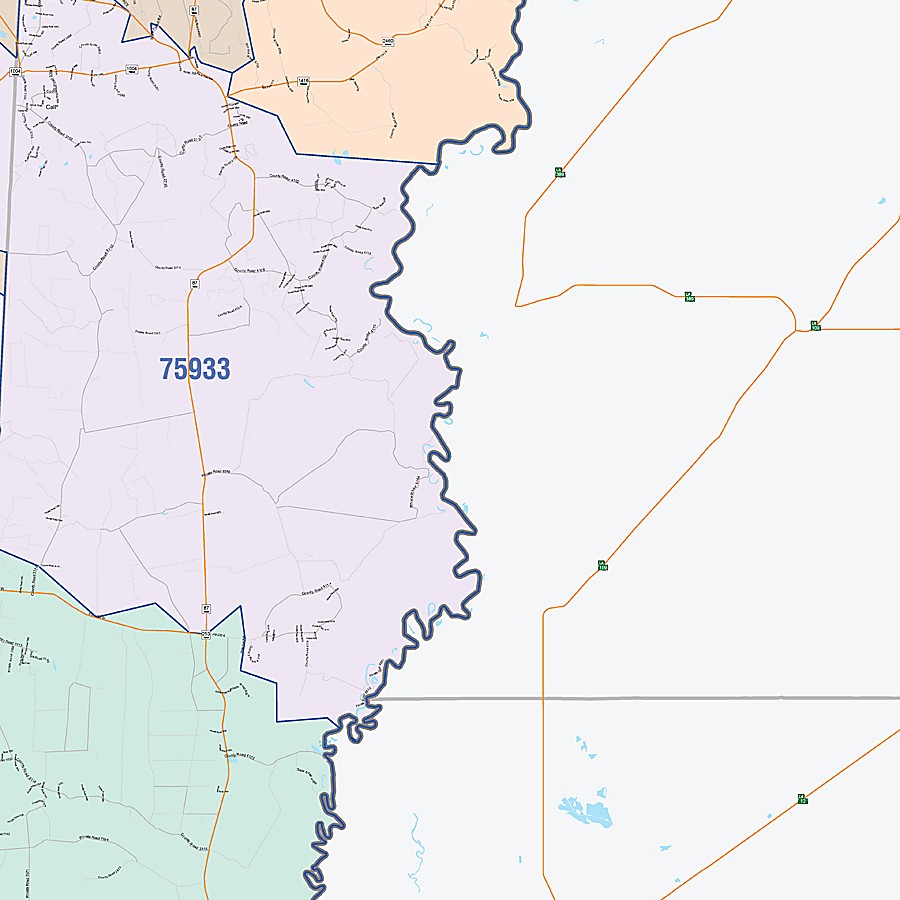 Newton County, TX Colorcast Style Wall Map