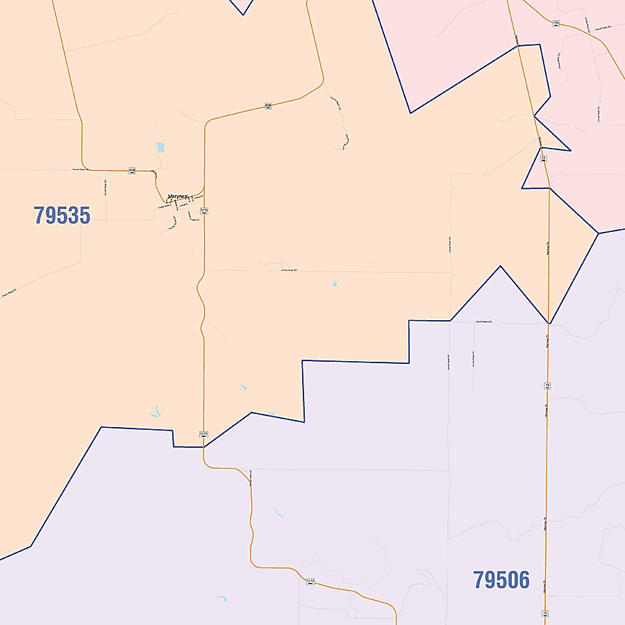 Nolan County, TX Colorcast Style Wall Map