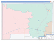Oldham County, TX Colorcast Style Wall Map