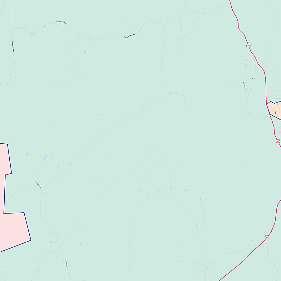 Oldham County, TX Colorcast Style Wall Map