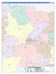Parker County, TX Colorcast Style Wall Map