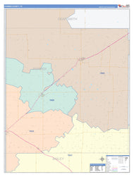 Parmer County, TX Colorcast Style Wall Map