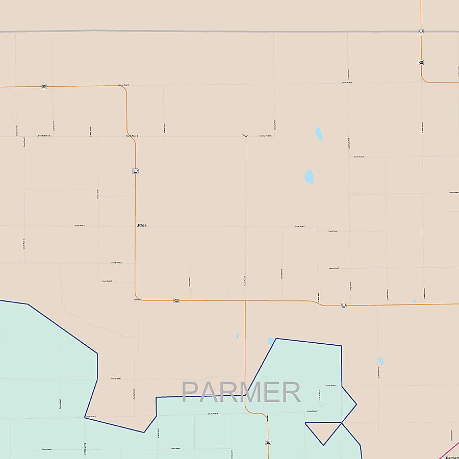 Parmer County, TX Colorcast Style Wall Map