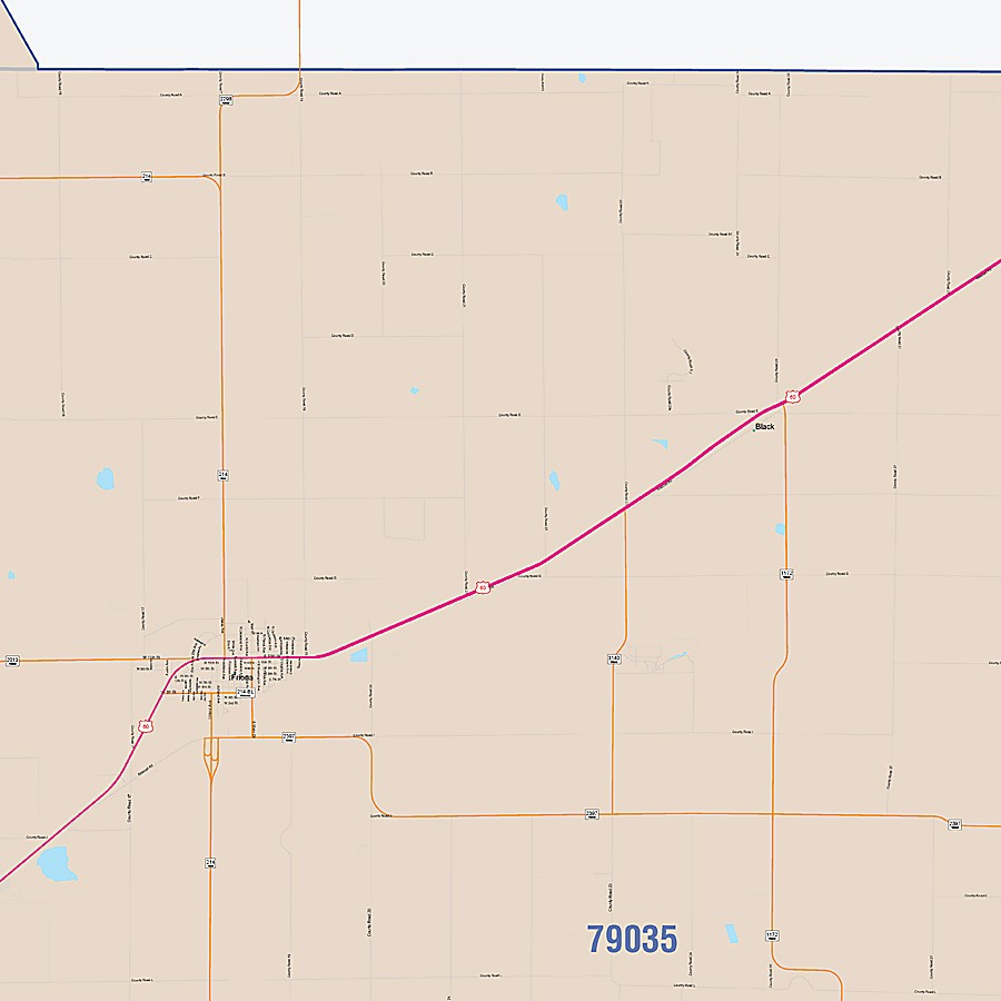 Parmer County, TX Colorcast Style Wall Map