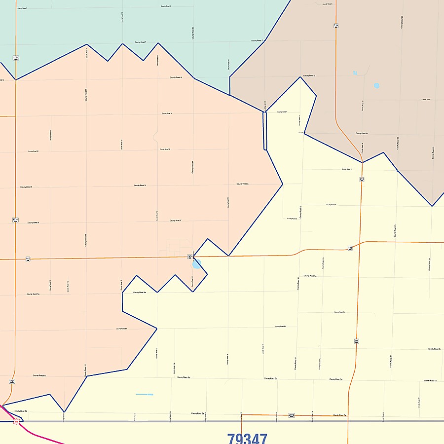 Parmer County, TX Colorcast Style Wall Map