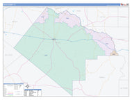 Pecos County, TX Colorcast Style Wall Map
