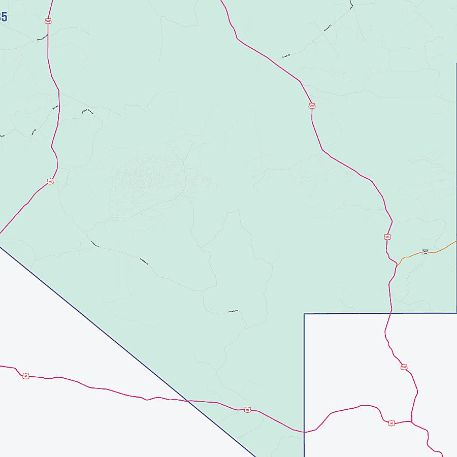 Pecos County, TX Colorcast Style Wall Map