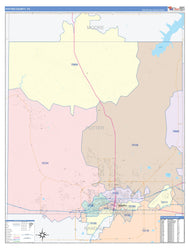Potter County, TX Colorcast Style Wall Map