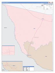 Presidio County, TX Colorcast Style Wall Map