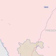 Presidio County, TX Colorcast Style Wall Map