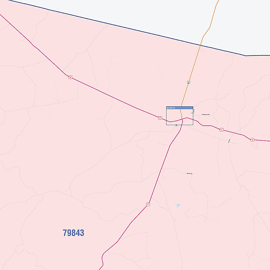 Presidio County, TX Colorcast Style Wall Map