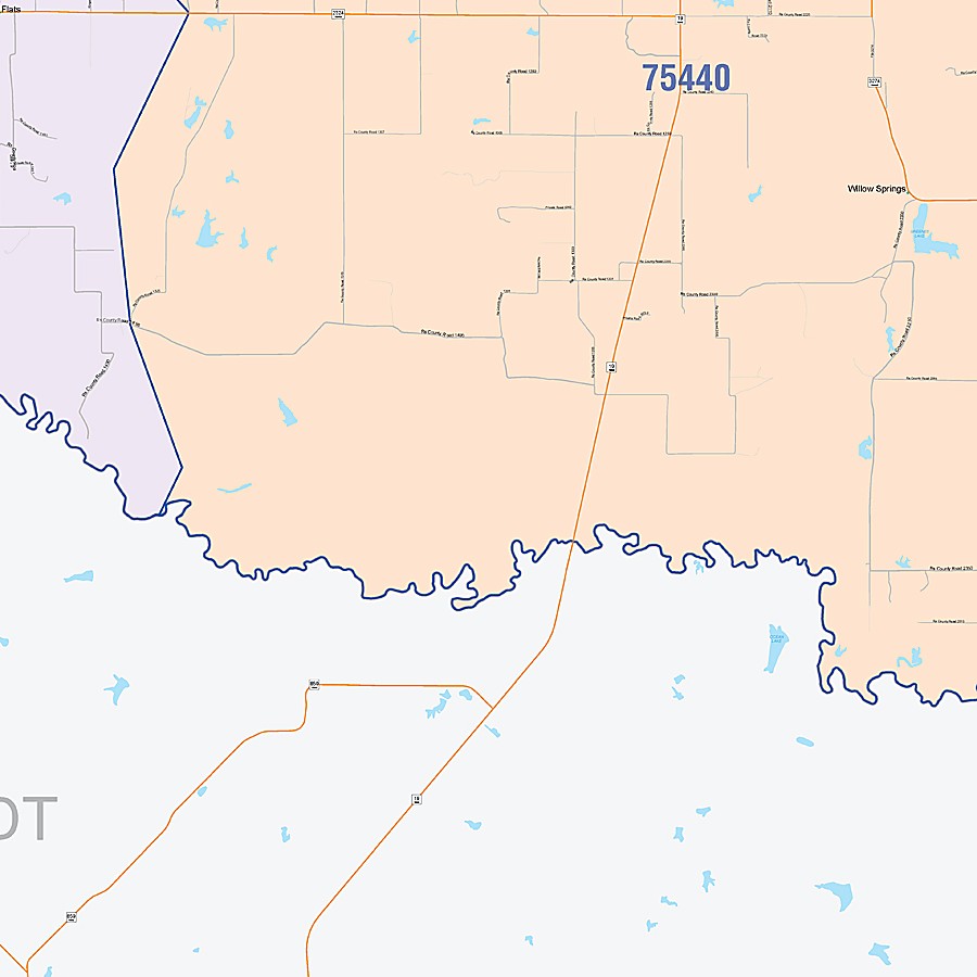Rains County, TX Colorcast Style Wall Map