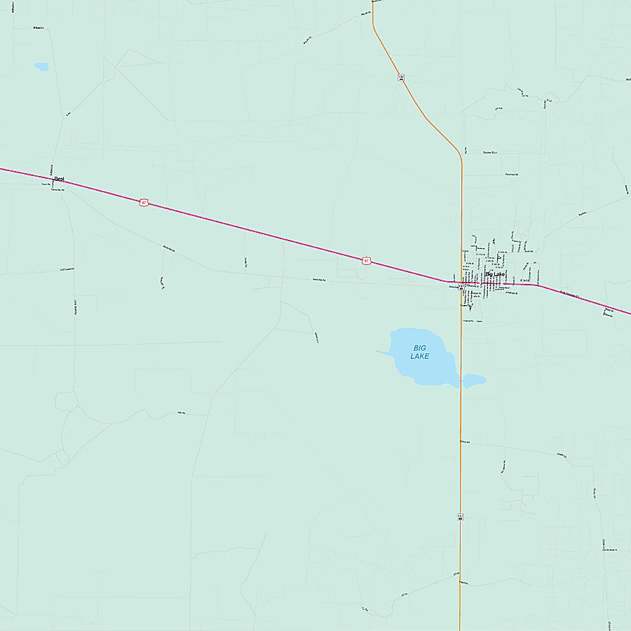 Reagan County, TX Colorcast Style Wall Map