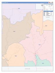 Real County, TX Colorcast Style Wall Map