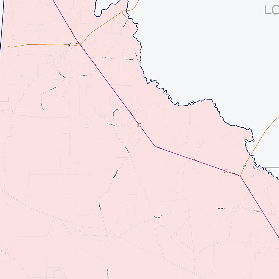 Reeves County, TX Colorcast Style Wall Map