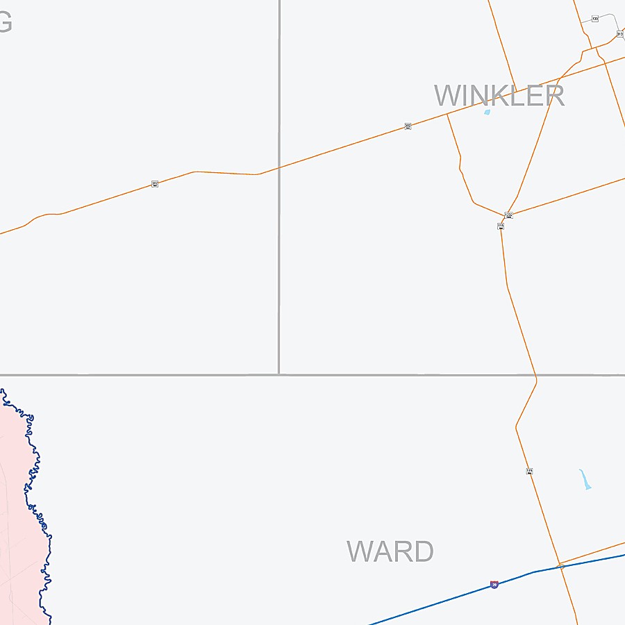 Reeves County, TX Colorcast Style Wall Map
