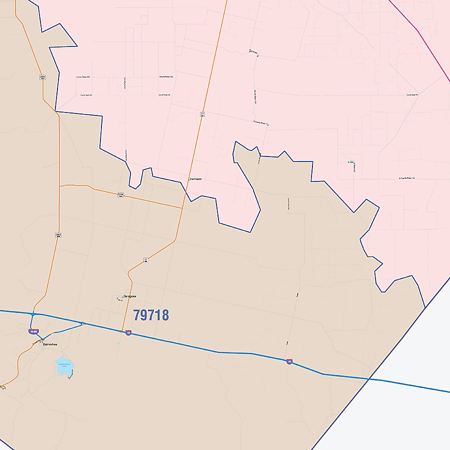 Reeves County, TX Colorcast Style Wall Map