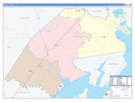 Refugio County, TX Colorcast Style Wall Map