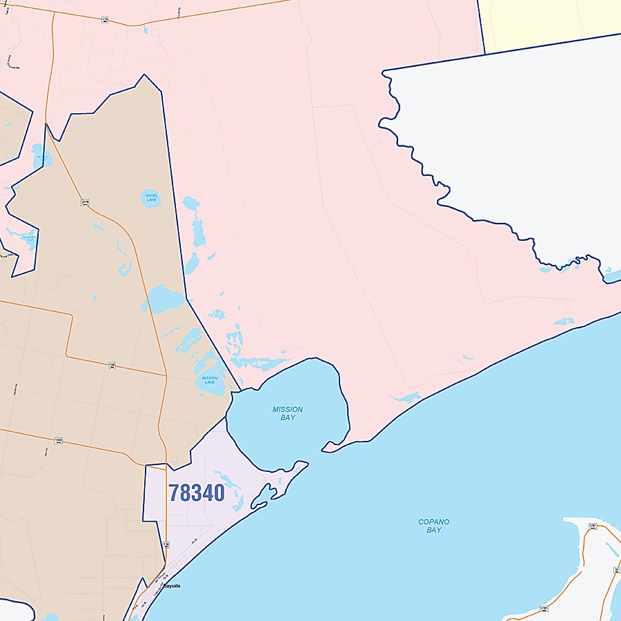 Refugio County, TX Colorcast Style Wall Map