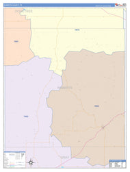 Roberts County, TX Colorcast Style Wall Map