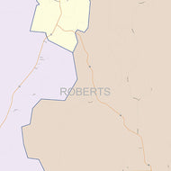 Roberts County, TX Colorcast Style Wall Map