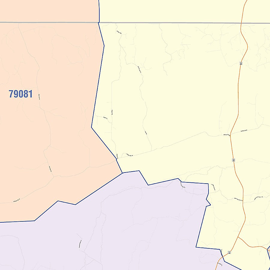 Roberts County, TX Colorcast Style Wall Map