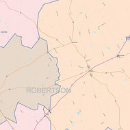 Robertson County, TX Colorcast Style Wall Map