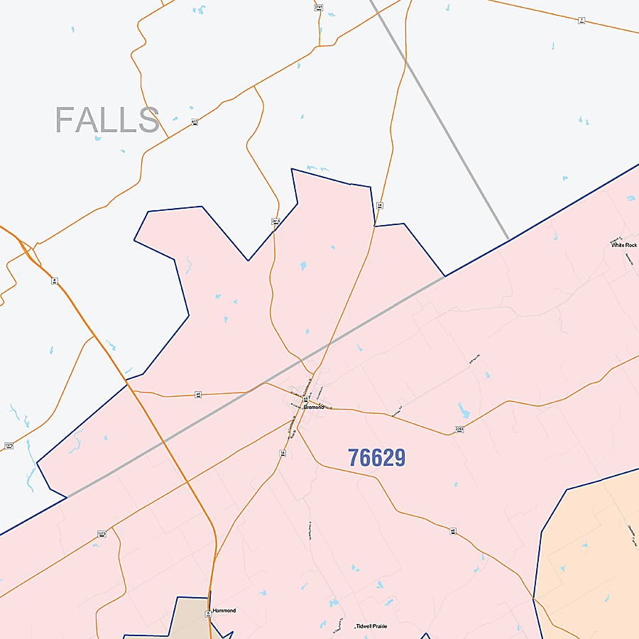 Robertson County, TX Colorcast Style Wall Map