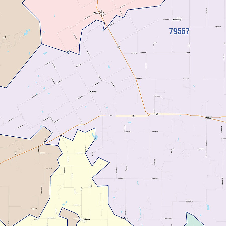 Runnels County, TX Colorcast Style Wall Map