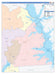Sabine County, TX Colorcast Style Wall Map