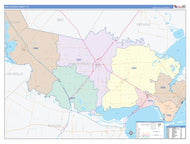 San Patricio County, TX Colorcast Style Wall Map