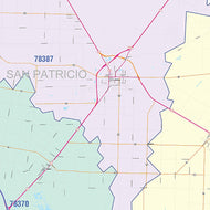 San Patricio County, TX Colorcast Style Wall Map