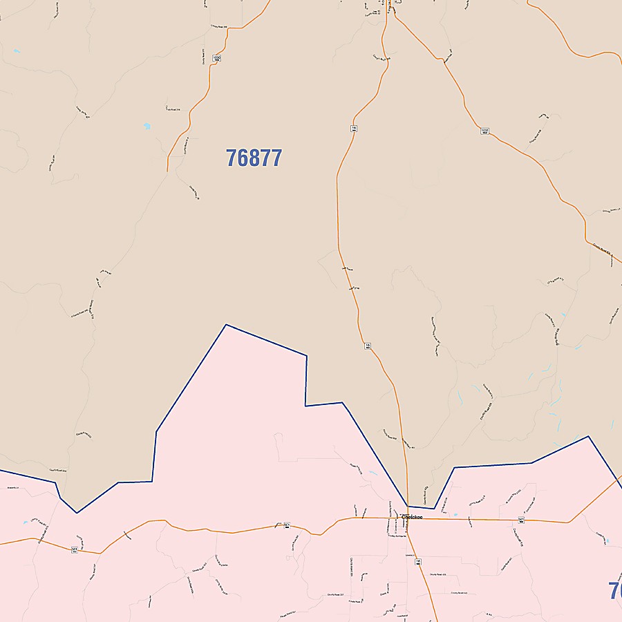 San Saba County, TX Colorcast Style Wall Map