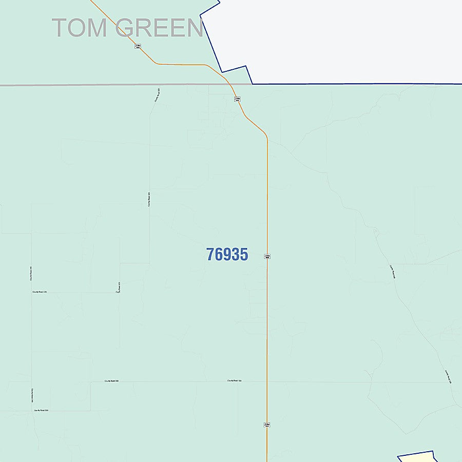 Schleicher County, TX Colorcast Style Wall Map