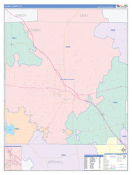 Scurry County, TX Colorcast Style Wall Map