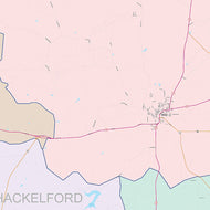 Shackelford County, TX Colorcast Style Wall Map