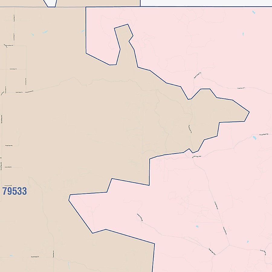 Shackelford County, TX Colorcast Style Wall Map
